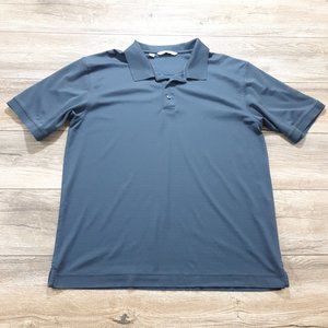 Cutter Buck Mens XL Short Sleeve Shirt Golf Athletic Casual Sport Blue Soft